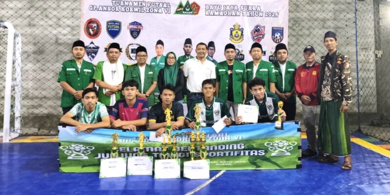 Tendangan Persaudaraan di Lapangan, PC GP Ansor Gelar Turnamen Futsal Se-Dapil VI