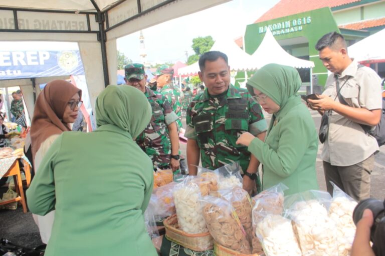 Berkah Ramadhan 2026, Dandim 0616/ Indramayu Gelar Bazar Murah