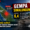Gempa Simalungun Magnitudo 6,4 Guncang Sumatera Utara, Getaran Terasa hingga Sejumlah Wilayah